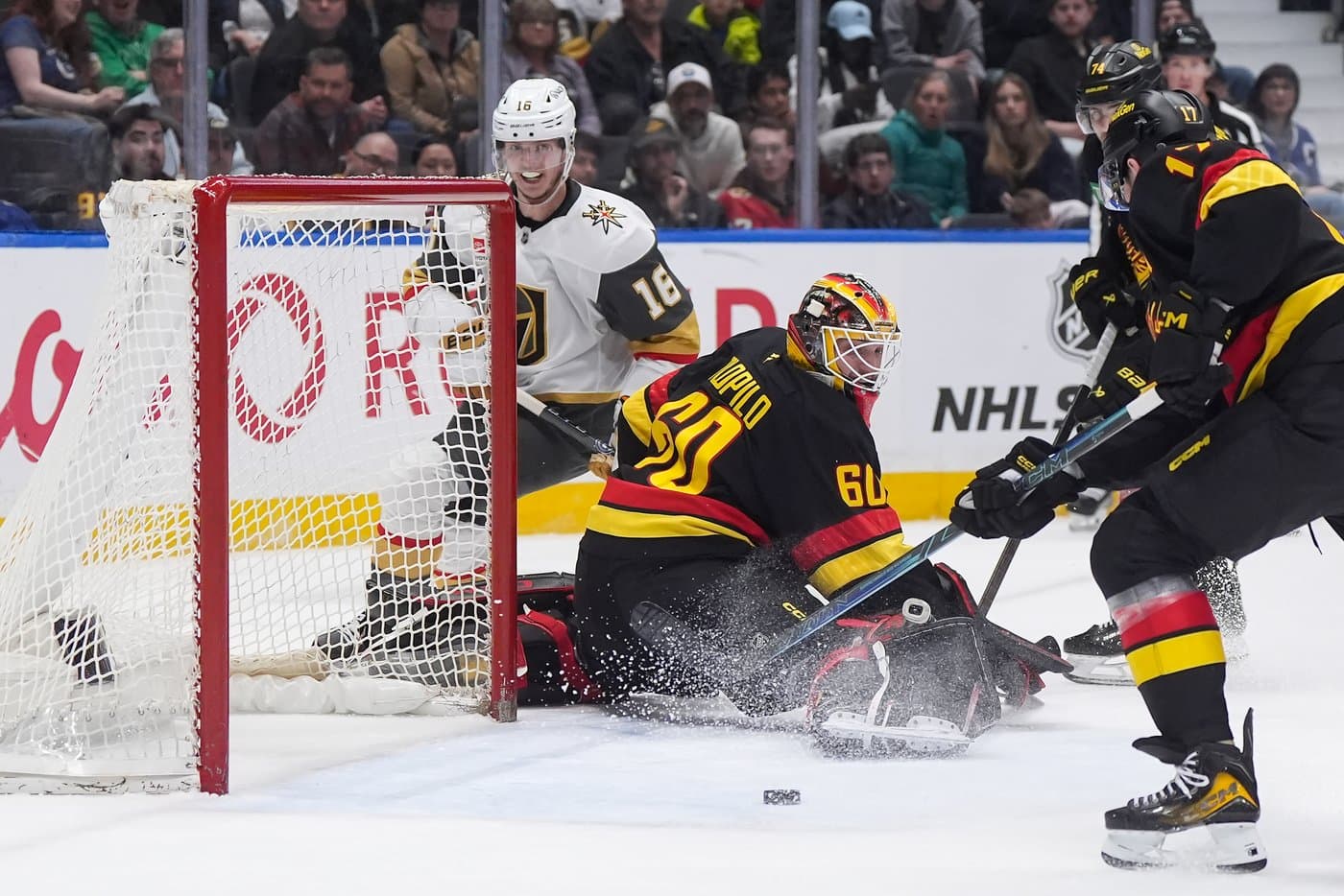 Golden Knights and Canucks action from April 7, 2026