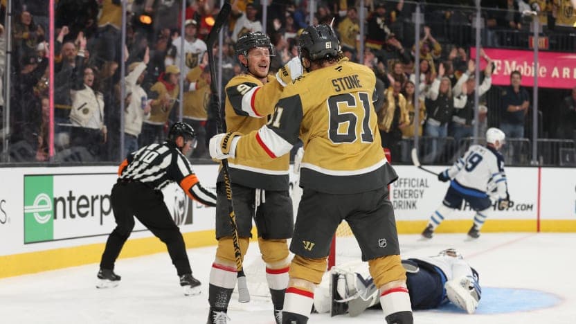 Golden Knights and Jets action from April 13, 2026